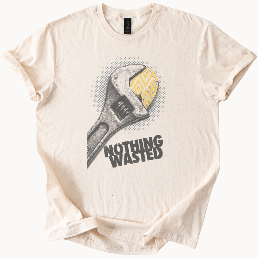 Nothing Wasted Halftone Dot Grunge Unisex Tee